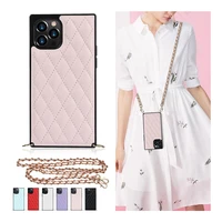 luxury cover for huawei p40 pro plus p30 mate 20 lite mate 40 30 20 pro crossbody necklace holder phone case etui