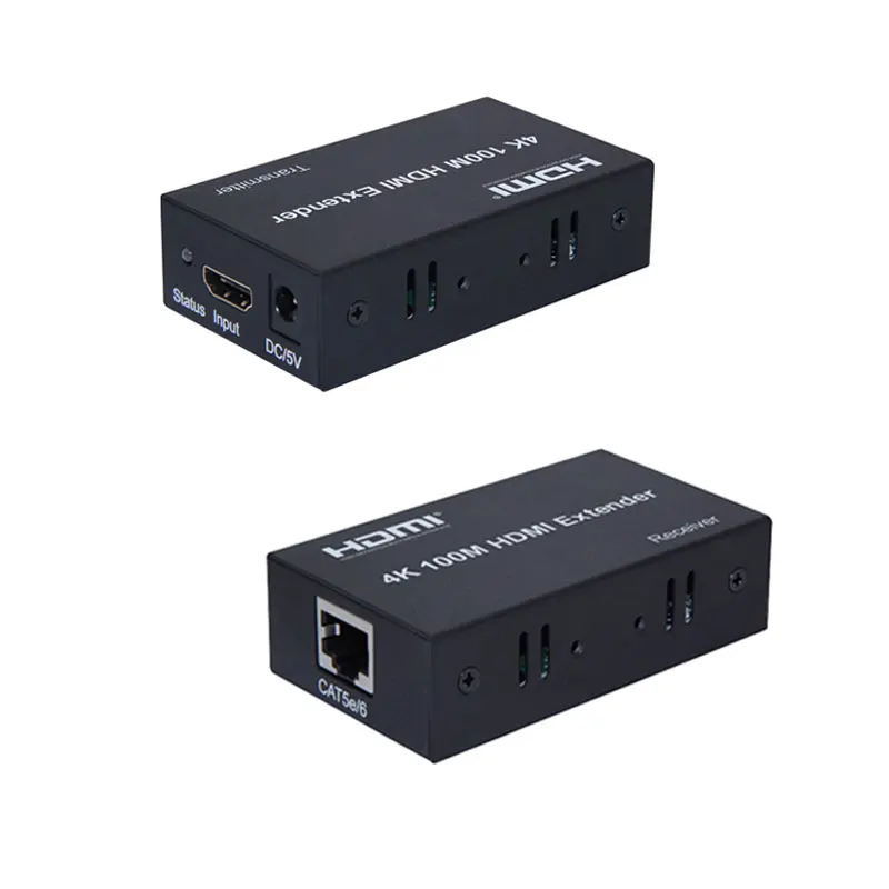 100 м HDMI удлинитель 4K 1 4 приемник передатчик видео по CAT 5e/6 Cat5e/6 RJ45 UTP LAN Ethernet Кабель