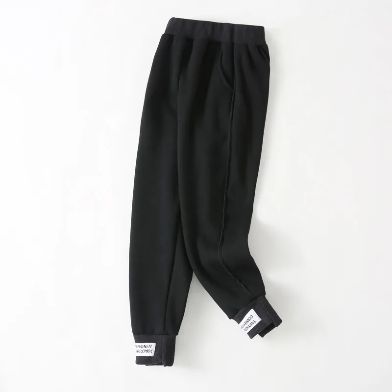 

Girls' Solid Color Plus Velvet Leggings Children's Autumn And Winter Thick Casual Outerwear Trousers Outdoor Sports Pants