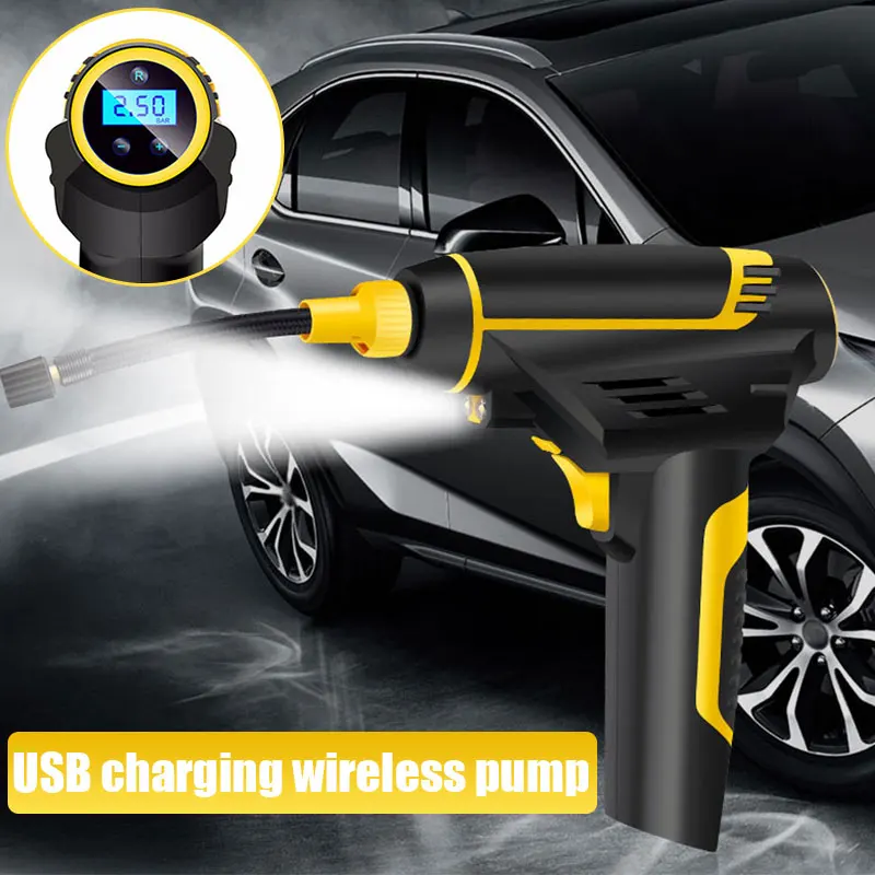 Беспроводной или проводной автомобильный воздушный компрессор 120 Вт 12 В ручной