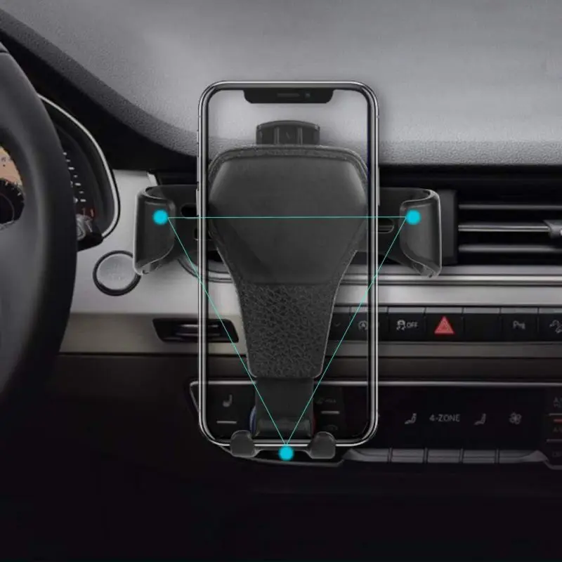 

Balight Car Leather Grain Car Gravity 4-6 Inch Phone Bracket Mount Holder Stand For Mobile Phone Support Air Vent Clip Accesso