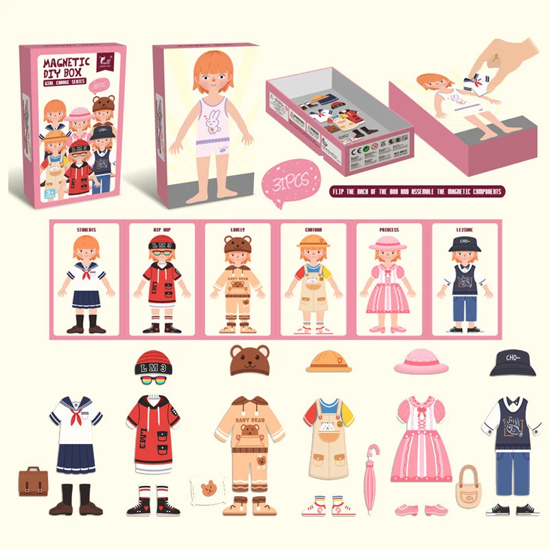 Детские Магнитные Головоломки для когнитивного развития человеческого тела