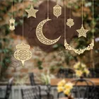 Деревянная подвесная подвеска, 1 шт., украшения на Рамадан г., украшение для дома, для мусульманской вечеринки, подарок на праздник