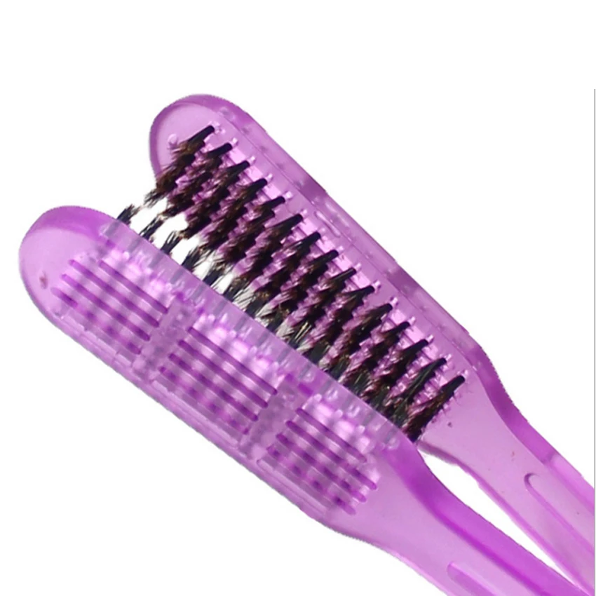 

Pro Resin And ABS V Shape Barber Hair Straight Brush Heat Resistant Boar Bristle Hairdressing Straight Comb SCP-9 In Good Design