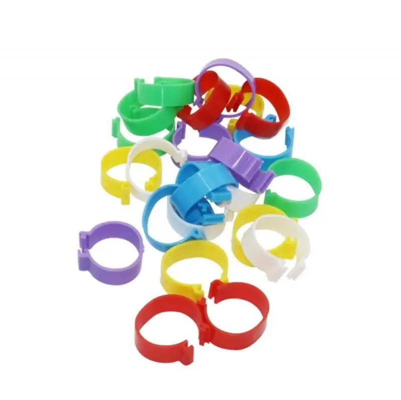 

100 Pcs Poultry Foot Ring Bird Pigeon Chicken Signage 18/20mm Inner Diameter Carrying Mark Ring Farm Animal Carriers