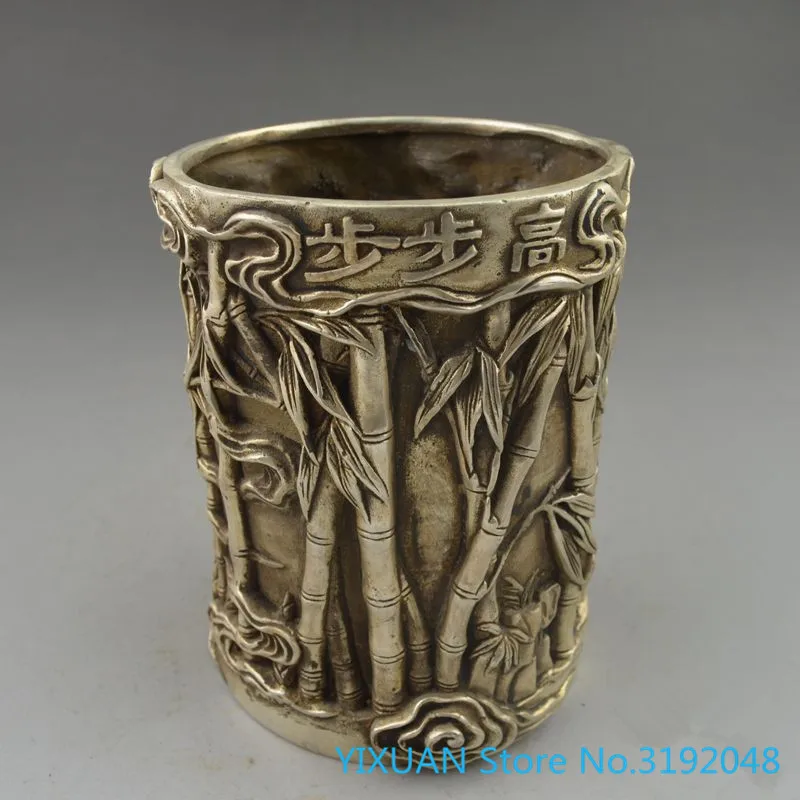 

Бамбуковая ручка бочка поднимается шаг за шагом, четыре сокровища исследования украшают коллекцию медной посуды