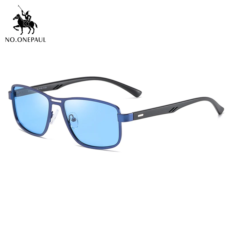 

Мужские солнцезащитные очки NO.ONEPAUL, UV400, квадратные, металлические, поляризованные