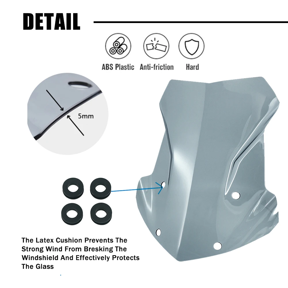 motorcycle windshield windscreen wind shield screen deflector spoiler protector for bmw r1250gs r1200gs adv gs1200 lc 2013 2021 free global shipping