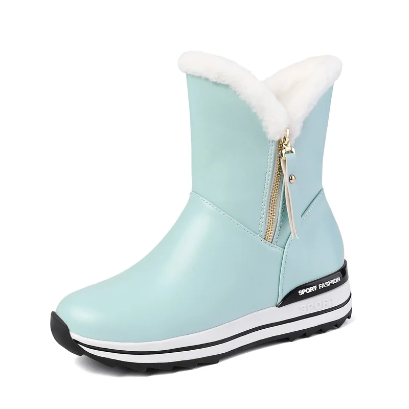 Зимние ботинки для родителей и детей модные детские на молнии теплая зимняя