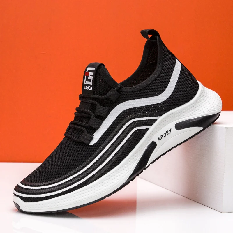 

Men's shoes casual shoes sneakers men's running shoes trendy shoes breathable flying woven sports shoes 2021 new spring