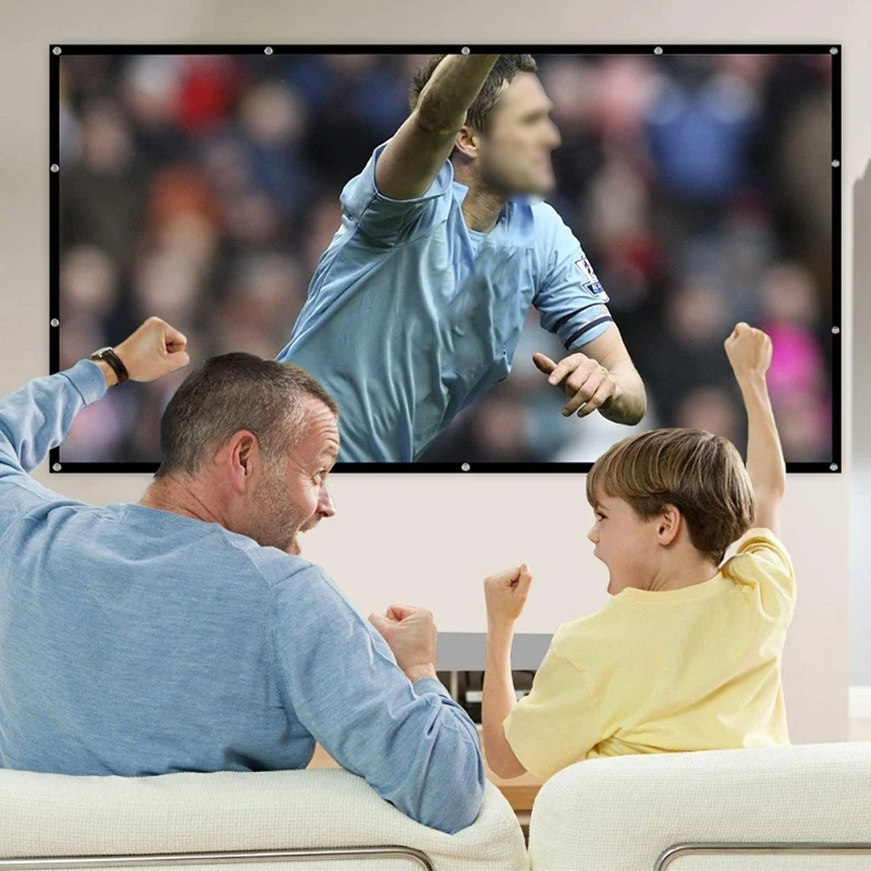 Projector Screen for Home Theater HD White Foldable Anti-Crease | Электроника