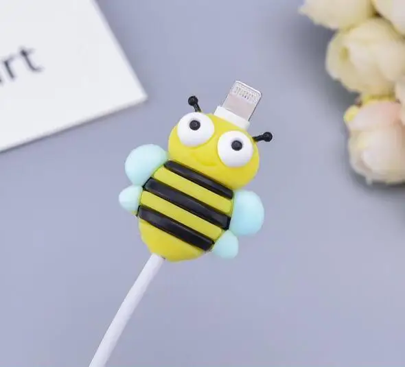 50 шт. Бабочка Насекомое пчела Краб намотка кабеля USB телефон зарядное устройство защита данных крышка мини провода протектор Аксессуары для телефонов