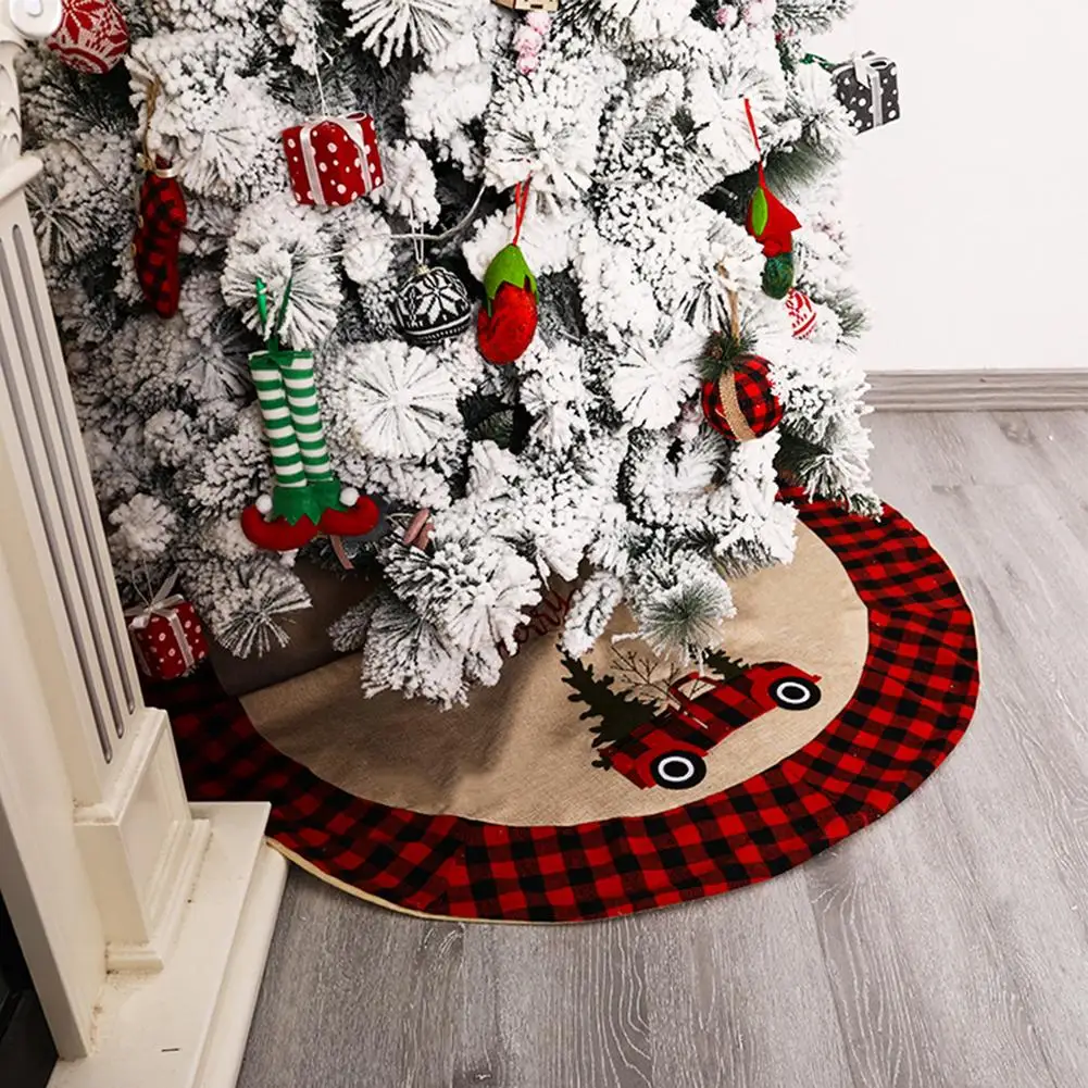 Юбка в черно красную клетку для фермы юбка елки рождественской реквизит