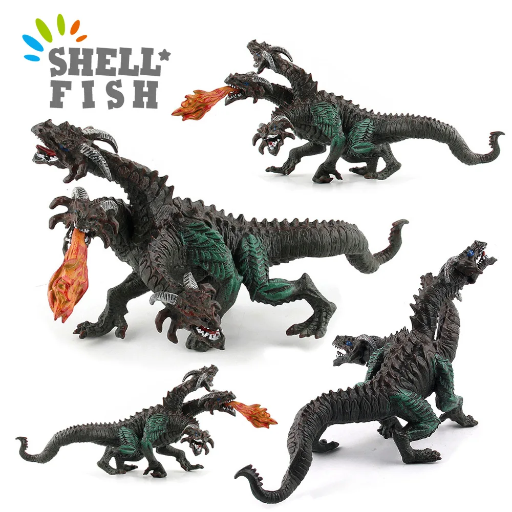 

Simulation Three-Headed Dragon Model Simulated PVC Dinosaur Action Figure Animals Toys For Kids Education Collection Gifts