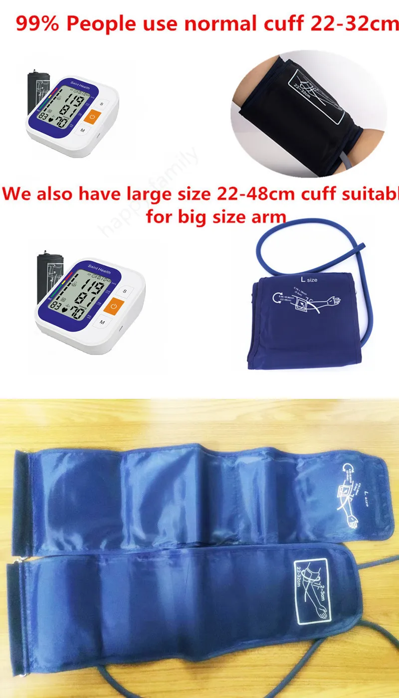 Saint Health Русский голосовой Автоматический Сфигмоманометр, измеритель давления в крови, измеритель пульса, портативный тонометр BP с 3 цветами