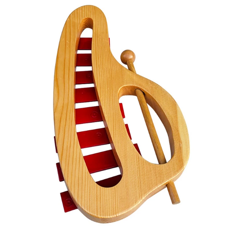 

Wooden Hand Knock Xylophone Glockenspiel with Mallets 8 Tones Aluminum Sheet Musical Instrument Educational Toy