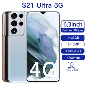 S21 Ultra 5G Smart Phone Android 9.1 System 4+32G 6.3inch Water Drop
Screen Face-Recognition Dual sim dual standby Phone
