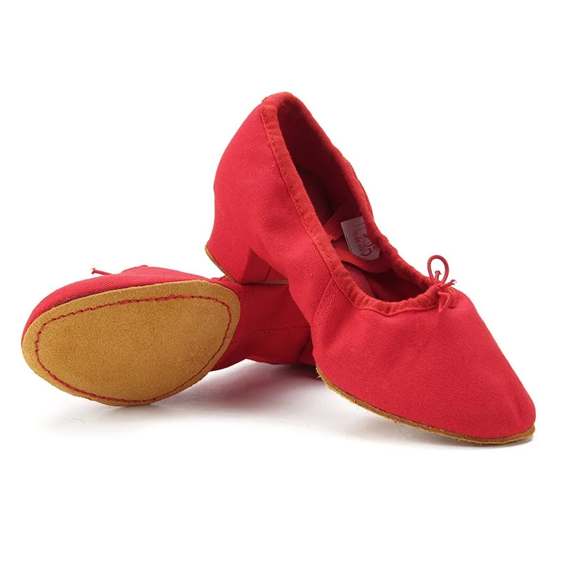 Женские холщовые балетки на высоком каблуке туфли для танца живота йоги танцев |