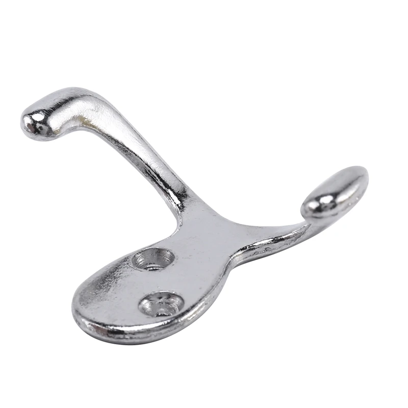 

16Pcs Double Prong Coat Hooks, Duty Wall Mounted with 40 Screws, Dual Hooks for Coat, Scarf, Towel, Key, Cap, Hat