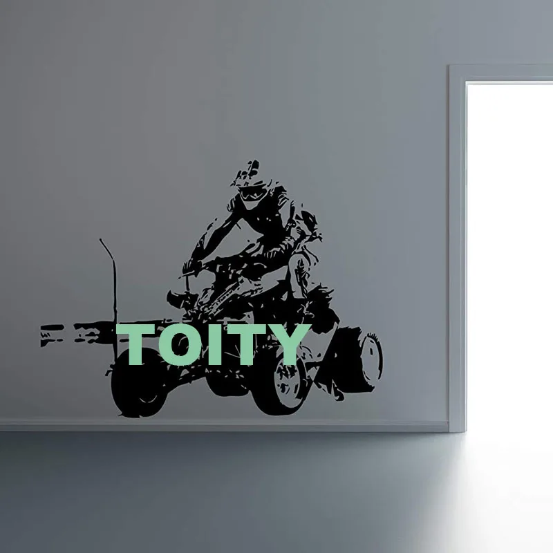H57cm x W75cm 29 Конструкции квадроцикл atv гоночный Rider Экстремальная Спортивная Наклейка на стену 4 Wheeler по бездорожью Декоративная Виниловая Наклейка Декор дома Фреска - Цвет: H57cm x W75cm