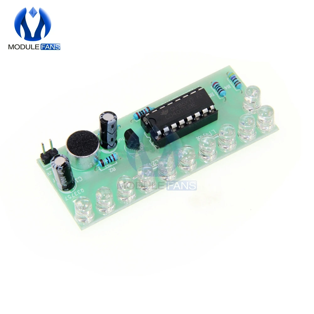 Голосовая активация светодиодный фонарь с эффектом воды комплект CD4017 Фонари