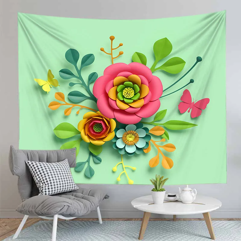3D гобелен с цветочным принтом декоративная Мандала настенная подвеска ковер