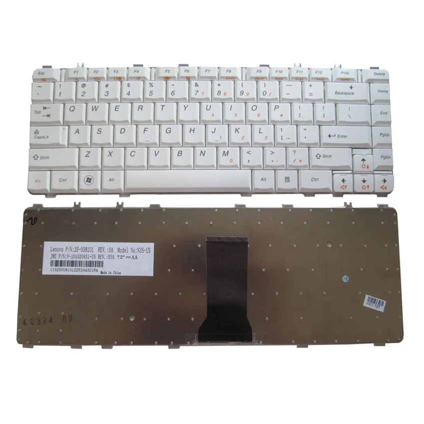 Новая Оригинальная белая английская Клавиатура Lenovo Y450 V460 Y450G B460E Y450A Y550P Y560 Y460