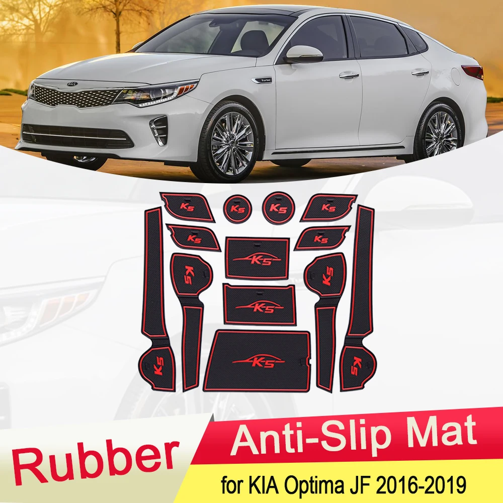 Для KIA Optima JF K5 MK4 2016 2017 2018 2019 резиновый противоскользящий коврик для двери паз