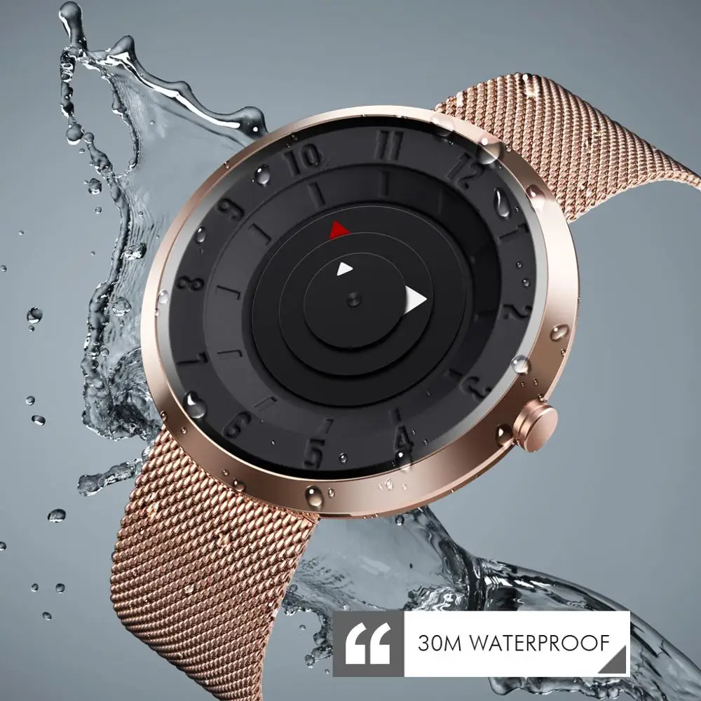 Часы наручные мужские кварцевые люксовые модные с простым дизайном браслетом из