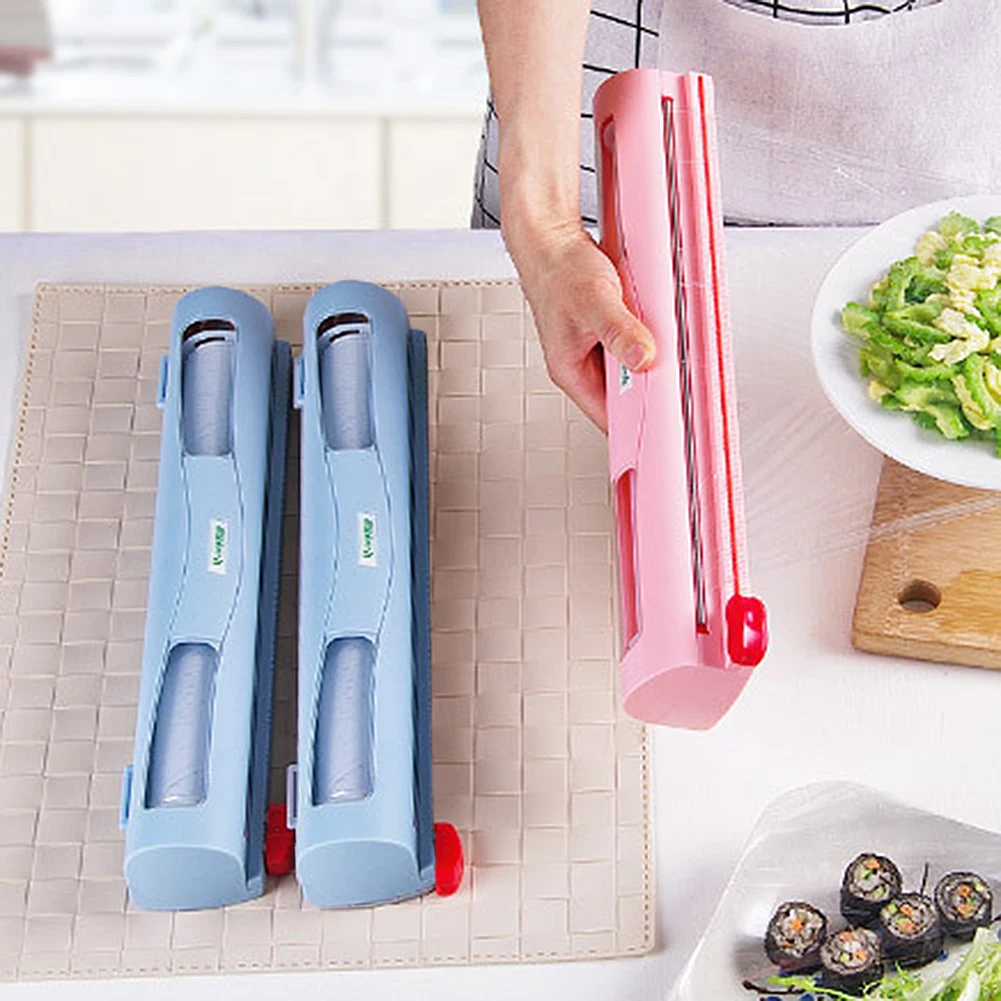 Пластиковая пищевая оберточная бумага диспенсер для резки хранения свежести