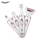 Ckeyin 4 в 1 эпилятор, электрическая бритва для волос, безболезненный триммер для бровей, носа, тела, бикини, для удаления волос на лице, машинка для стрижки волос