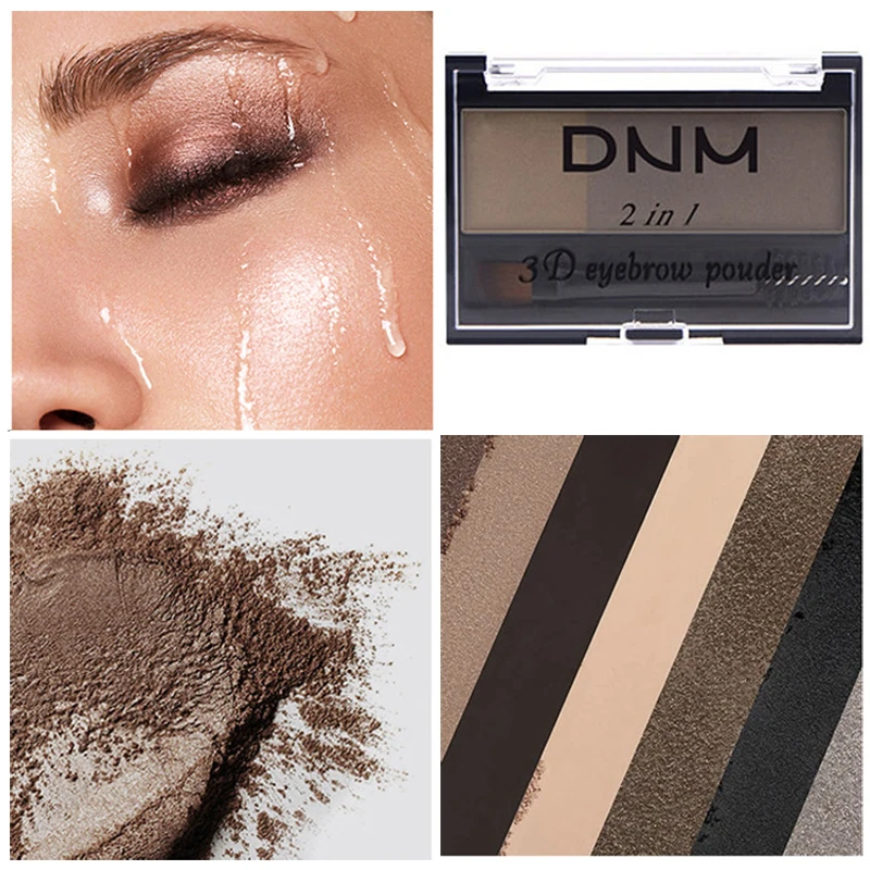 Double Color Eyebrow Powder Professional Makeup Palette Stamp Eye Brow Enhancers Brows Shadow Make Up | Красота и здоровье