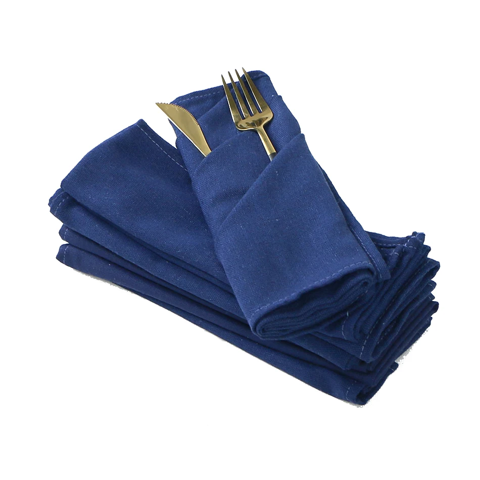 

45x45 Durable Decoupage Napkin Plates Polyester Fabric Weaving Reusable Uniform Japanese For Kitchen Dining Wedding Decoration