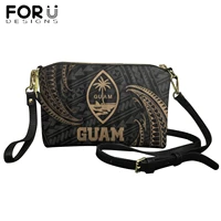 tribal luxury design polynesian traditional printed women vintage shoulder bags pu leather handbag for ladies tote messenger bag