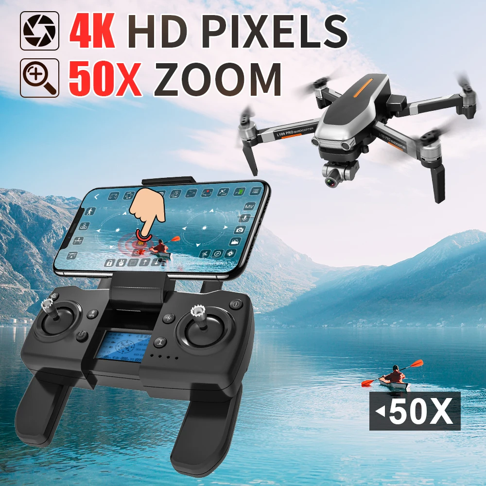 

Easoul L109Pro RC Drone HD 4K Camera 2AXIS Gimbal GPS 5G FPV 1.2km 25min Flight Brushless Motor RC Quadcopter Helicopter