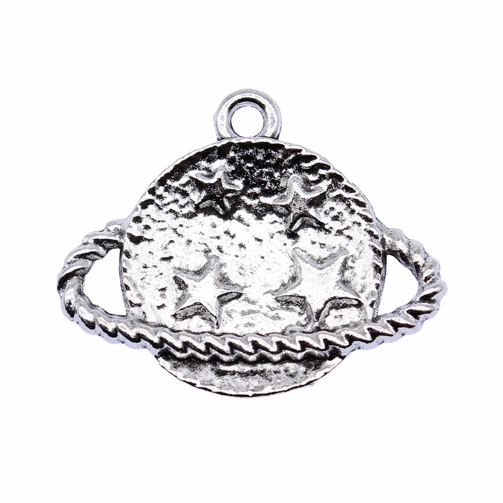 

Tristana 8pcs 35x27mm Antique Silver Color Universe Charms Pendant For Jewelry Making DIY Jewelry Findings