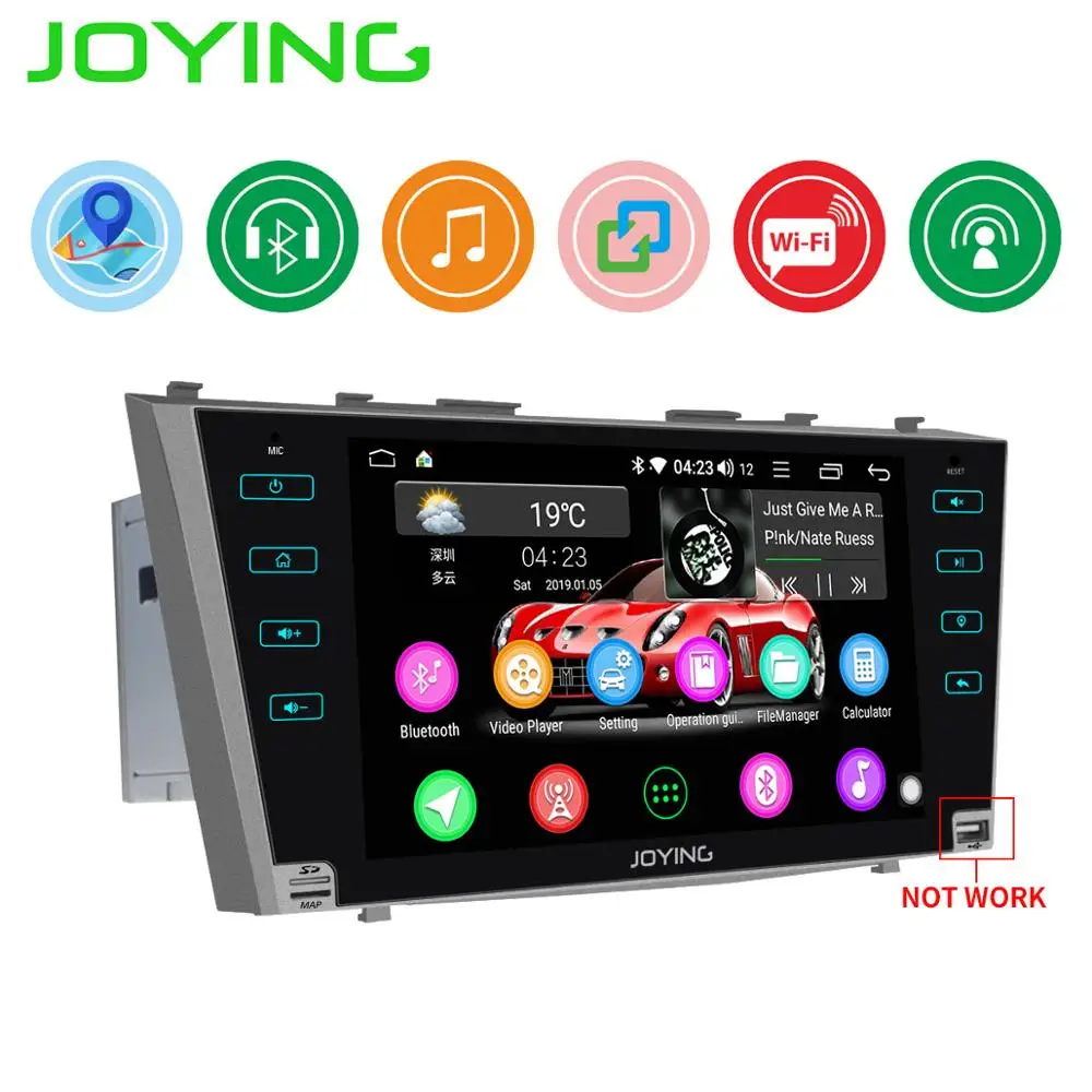 JOYING Android 8,1 2 din автомагнитола Стерео gps " HD экран Авторадио для Toyota Camry Aurion 2006-2011 без слота для dvd-плеера