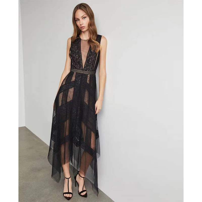 Bcbg столкнуться с удача сексуальное кружевное платье v образным вырезом шелковое