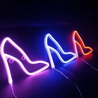 high heel shoes neon sign light wall hanging art decor for home xmas party holiday room night lamps