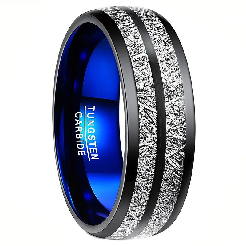 Обручальное кольцо для вечеринки ширина 8 мм кольца мужчин и женщин черного