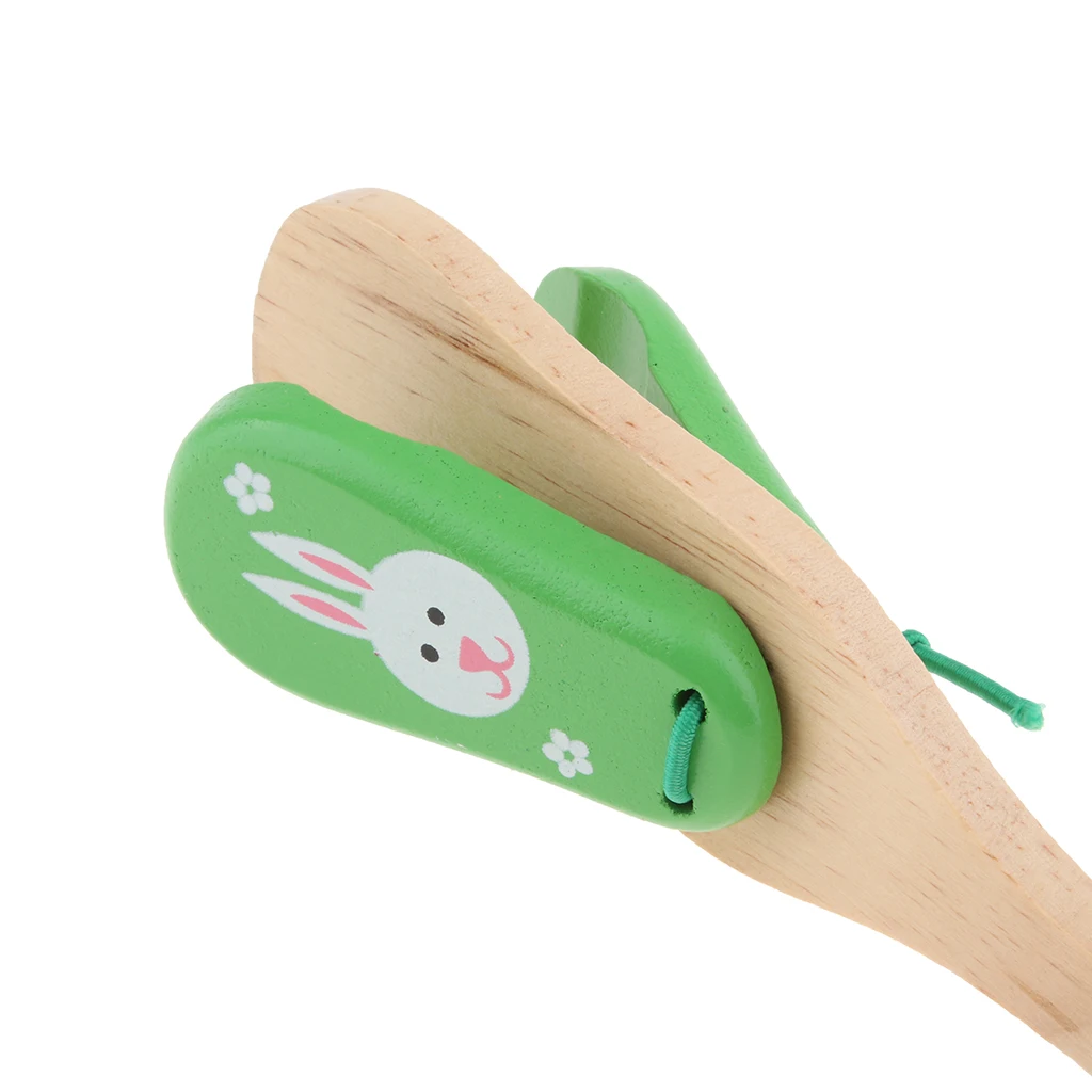 Из дерева с длинной ручкой Кастанет/Хлопушка детское музыкальное оборудование