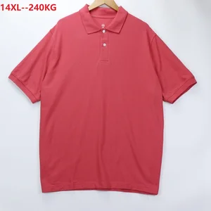 summer men t-Shirt short sleeve home sacual oversize tees plus size 8XL 10XL 12XL 14XL turn-down collar tees 68 70 72 74 76 tops