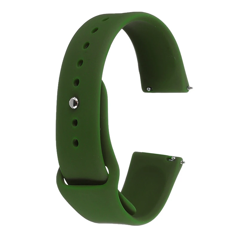 Army Green 20 мм замена силиконовый ремешок для часов для samsung Шестерни S4 huawei часы 2 Xiaomi Huami Amazfit Bip A1608 Смарт ремешок для наручных часов - Цвет: Army Green