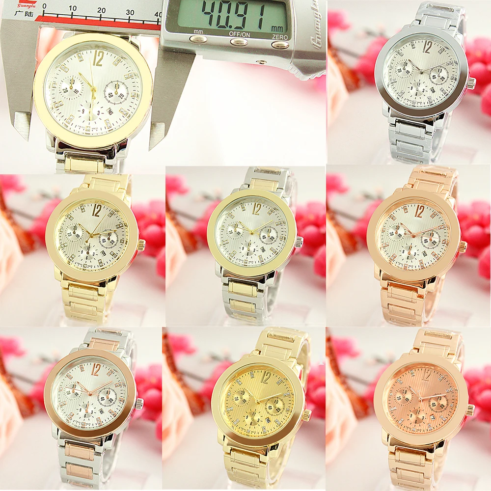 Мужские и женские кварцевые часы из нержавеющей стали модные роскошные