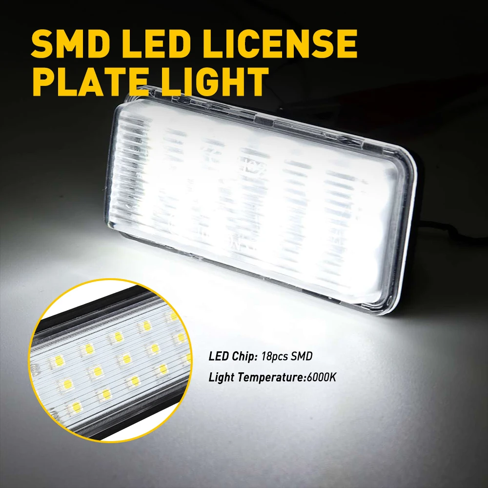 For Toyota Land Cruiser 120 Prado 200 Lexus GX470 No Error LED White Rear Number Plate Light Auto Lamp Car styling |