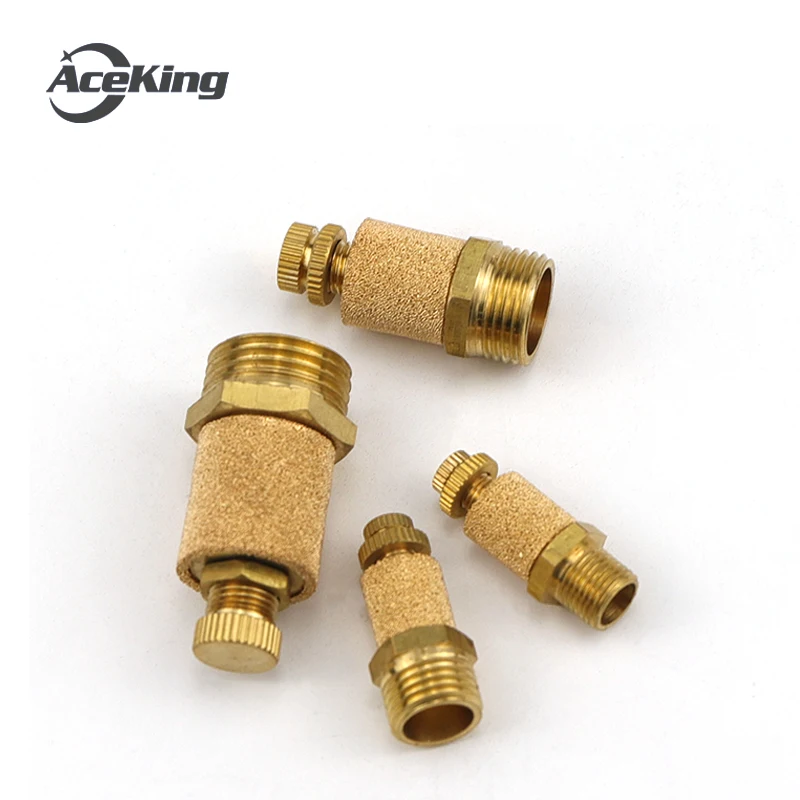 Пневматический латунный Регулируемый глушитель выхлопной клапан 1/8 дюйма/1/4