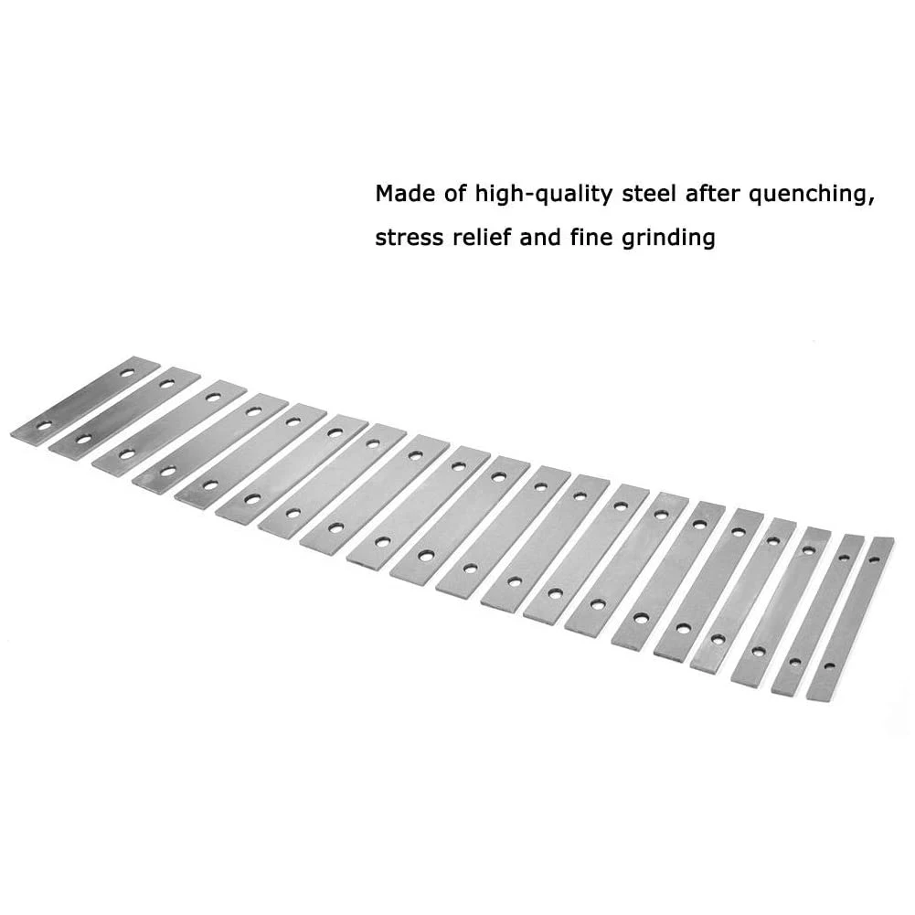 

10 Pairs Hardened Parallel Pad Steel Blocks Adjustable 1/8 Inch Accuracy 0.0005 Measuring Set for Vice Milling Grinding Machine