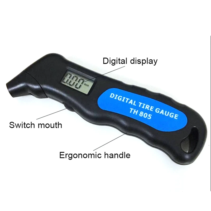 

TG105 LCD Car Tire Digital Air Pressure Gauge Tyre Pressure Manometer Barometers Meter Tester For Motorcycle Bike Truck Vehicle