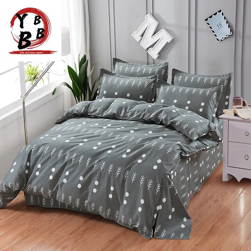 

Tree plant Bedding Sets Blackish green 4/3pcs Comfortable Bed Sheets Duvet Cover quilt cover soft bedclothes RU style
