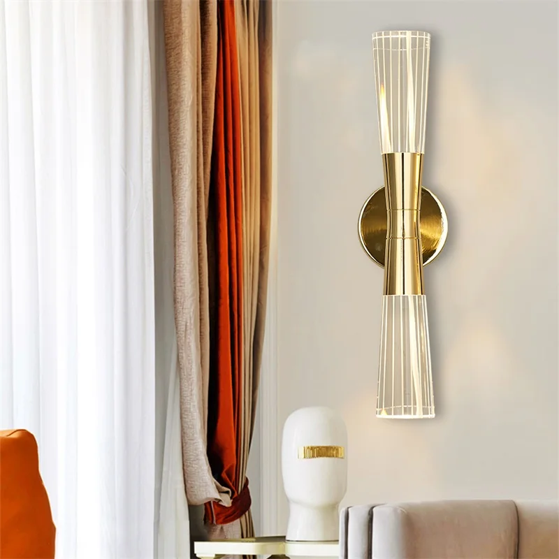 OUFULA домашние настенные светильники Хрустальный светодиодный настенный